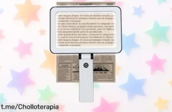 Descubre la lupa de lectura Bonna, deslumbrante ofertón con luz y aumento ajustable: no te pierdas letras pequeñas nunca más. ¡Compra ya y dale un empujón a tu lectura!