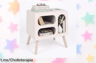 Descubre la mesita de noche Relaxdays Retro con compartimentos ovalados, diseño moderno y natural a precio loco que hará tu habitación más especial. ¡No te quedes sin ella!