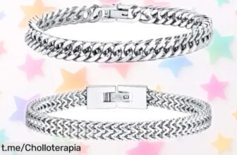 Descubre la pulsera de acero inoxidable perfecta para hombre: pack de 2 con caja, ¡que no te cueste un ojo de la cara y sorprende a quien más amas!