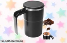 Descubre la taza autoagitadora de 380 ml que mezcla tu café o batido al instante y revela su temperatura, ¡precio loco que no puedes dejar pasar!