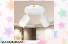Deslumbrante lámpara de techo Dehobo con 2 focos giratorios a precio brutal, ilumina tu hogar con estilo y crea el ambiente que siempre quisiste; no te la pierdas ahora.