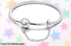 Deslumbrante pulsera de mujer en plata 925 KUNVONIC, diseñada para brillar con tus abalorios Pandora. ¡Aprovecha este chollazo y déjate ver!