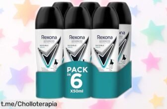 Desodorante antitranspirante rollon Rexona Invisible Aqua 72h en pack de 6 unidades, ¡ofertón que no puedes dejar escapar para combatir el mal olor a un precio loco!