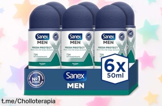 Desodorante roll-on Sanex Men Fresh Protect en pack de 6, precio loco que no podrás dejar escapar; mantén tu frescura todo el día ¡y hazte con él ahora mismo!