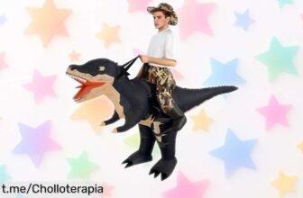 Disfraz hinchable de dinosaurio Alaoo a un precio loco, súmale risas y diversión en minutos con solo 4 pilas AA, ¡no te quedes sin ser el alma de la fiesta!