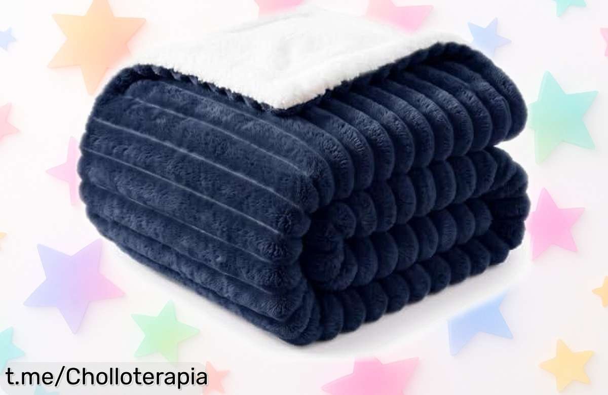 Disfruta de la manta WAVVE de sherpa, perfecta para sofá y cama: un ofertón calentito que transformará tu rincón favorito. ¡No te quedes sin ella!