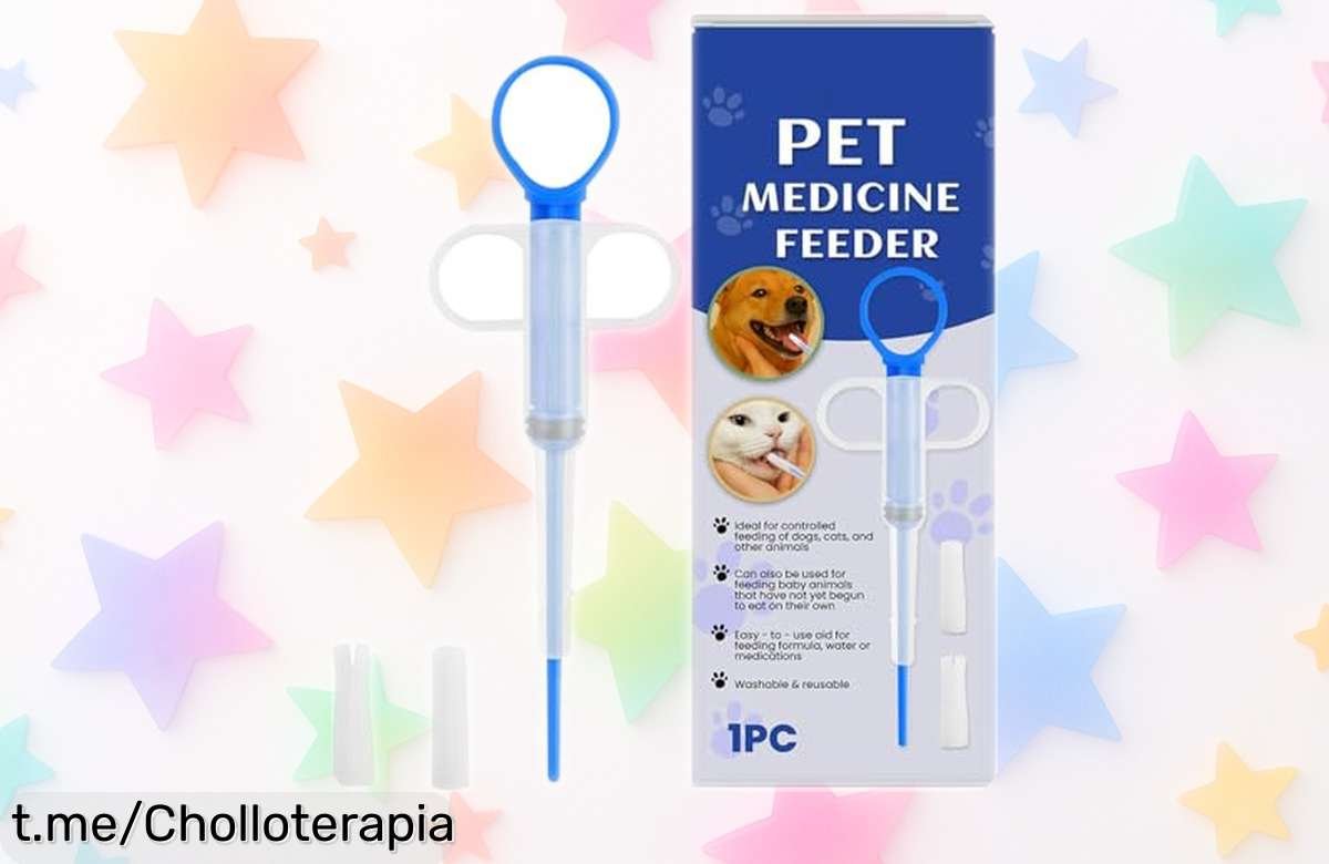 Dispensador antiderrame de pastillas para gatos: facilitarás la medicación en un abrir y cerrar de ojos, ¡una oferta que está regalado! No te lo pierdas, tu mascota te lo agradecerá.