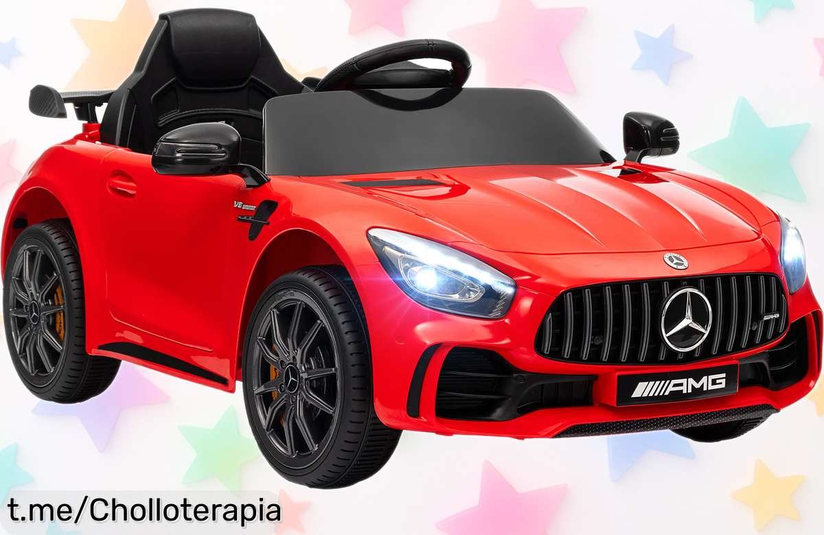 Divertido coche eléctrico Mercedes Benz AMG GTR para niños: ¡ahora con un precio de escándalo que hará sonreír a tus peques! No esperes y regálales la aventura ya.