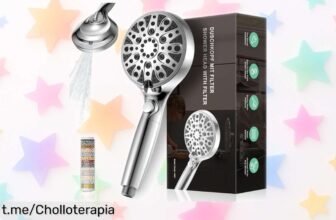 Ducha de mano con filtro multicapa y 10 modos de chorros diferentes, ¡descuento brutal que te deja agua más limpia por menos! No pierdas la oportunidad de disfrutarla hoy mismo.