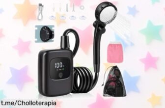 Ducha portátil AUAUY: el ofertón que hará tus acampadas inolvidables con su pantalla LED y modos de agua, ¡aprovéchala antes de que se agote!