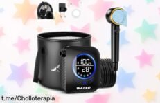 Ducha portátil para camping WADEO: el chollazo que necesitas con depósito de 20L y batería enorme. ¡Disfruta del agua donde quieras y no te lo pierdas!