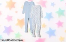 Dulces pijamas de algodón para bebé con pies antideslizantes en pack doble de Amazon Essentials a un precio que no te vas a creer, ¡haz feliz a tu pequeño hoy mismo!