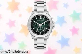 Elegante reloj de hombre Michael Kors Sage con cronógrafo y correa de acero resistente, ¡ofertón a precio loco que no puedes dejar escapar!
