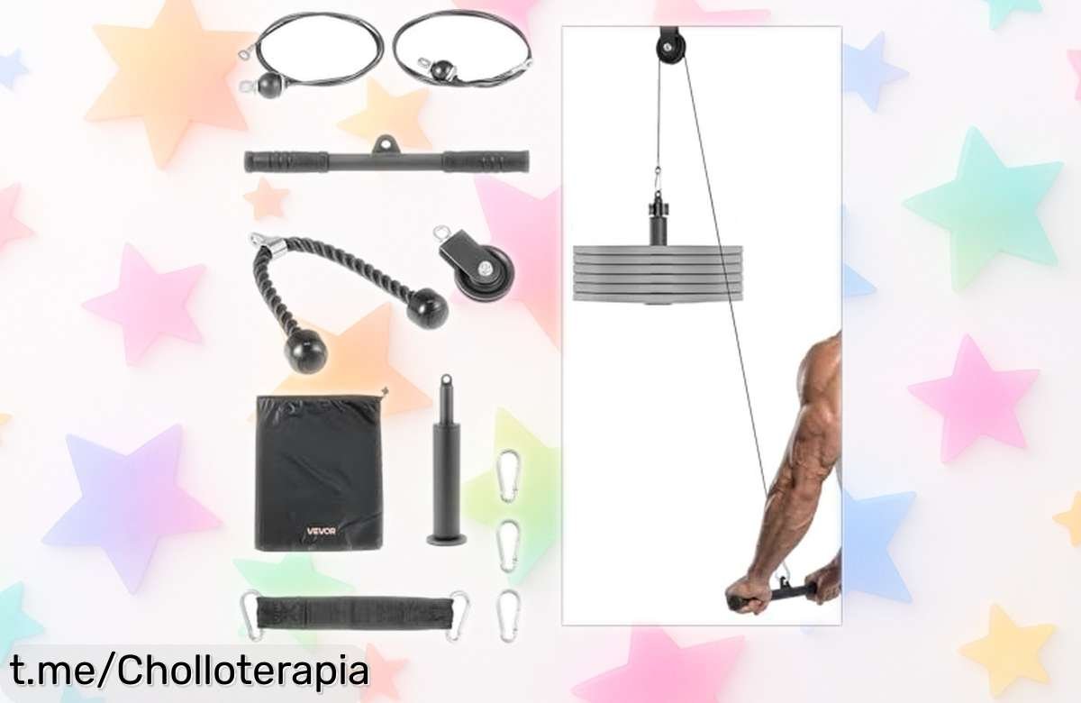 Entrena tus brazos y espalda con el juego de poleas VEVOR, ¡equipamiento práctico a un precio de ganga que no te puedes perder!