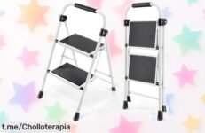 Escalera plegable KINGRACK de 2 escalones, un ofertón que te hará la vida más fácil en casa o el trabajo, ¡apróvechala antes de que se agote!