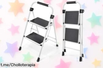 Escalera plegable KINGRACK de 2 escalones, un ofertón que te hará la vida más fácil en casa o el trabajo, ¡apróvechala antes de que se agote!