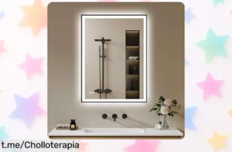 Espejo LED Archaluxe para baño que se mantiene sin vaho con un toque y luz ajustable, ¡todo por un precio rebajado que no querrás dejar escapar!