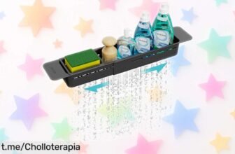 Estante de drenaje telescópico NiHome, el aliado perfecto para cualquier rincón y a un precio de ganga que te hará sonreír. ¡Aprovecha esta oportunidad única antes de que se acabe!