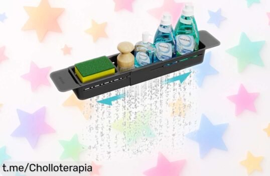 Estante de drenaje telescópico NiHome, el aliado perfecto para cualquier rincón y a un precio de ganga que te hará sonreír. ¡Aprovecha esta oportunidad única antes de que se acabe!