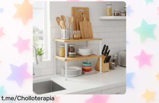 Estante extensible para especias de SONGMICS, organización perfecta a un precio loco que no te puedes perder; dale un nuevo aire a tu cocina y ten todo siempre a mano.