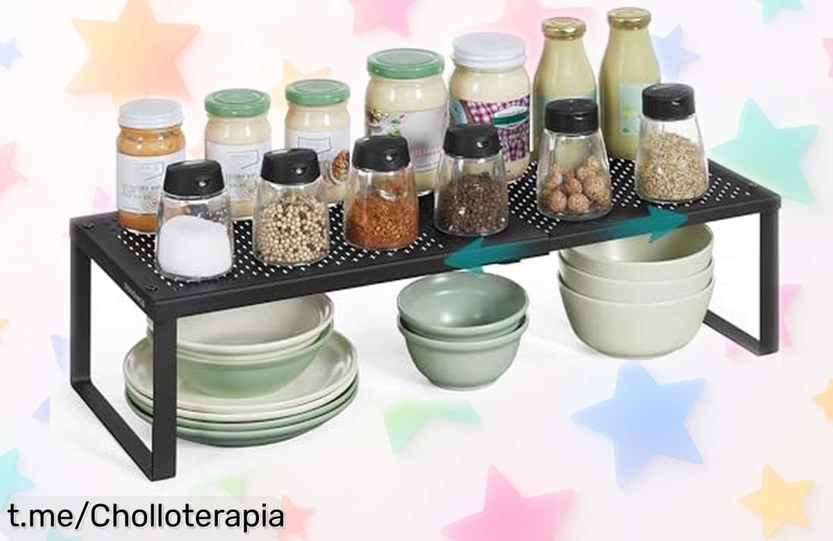 Estantería extensible SONGMICS para cocina a precio de locura, organiza tu espacio con estilo moderno y haz que cada rincón brille ¡No te quedes sin la tuya!