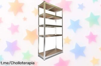 Estantería metálica Nyana Home de 5 baldas, ¡rebajada a precio de risa! Organiza tu trastero o garaje y siente la satisfacción al verlo todo en orden, ¡no te quedes sin ella!