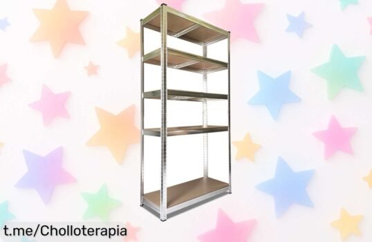 Estantería metálica Nyana Home de 5 baldas, ¡rebajada a precio de risa! Organiza tu trastero o garaje y siente la satisfacción al verlo todo en orden, ¡no te quedes sin ella!
