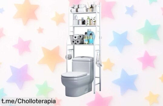 Estantería para baño Mi Ko Mi Ka: optimiza tu espacio con 3 baldas ajustables, resistente al agua y a precio loco. ¡No dejes escapar este ofertón que transforma tu hogar!