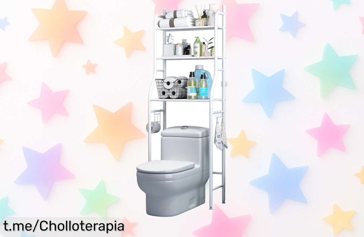 Estantería para baño Mi Ko Mi Ka: optimiza tu espacio con 3 baldas ajustables, resistente al agua y a precio loco. ¡No dejes escapar este ofertón que transforma tu hogar!