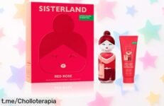 Estuche Red Rose para mujer de Benetton, una fragancia fresca a precio loco que te hará brillar; ¡aprovéchalo antes de que se acabe y sorprende con un regalazo increíble!