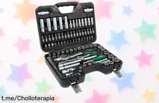 Estuche de herramientas SALKI PRO con 108 piezas a un precio que va a volar, ideal para cualquier arreglo en casa o el coche. ¡No te quedes sin el tuyo y dale vida a tus proyectos!