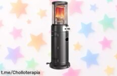 Estufa de gas para terraza Outsunny con ruedas: ¡calienta tus noches y aprovecha esta oferta única a un precio rebajado que no querrás dejar pasar!