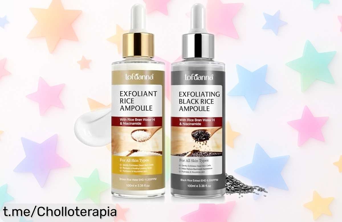 Exfoliante facial de arroz en pack doble: limpieza profunda y piel luminosa a un precio loco que no vas a dejar pasar, ¡dale una nueva vida a tu rostro hoy mismo!