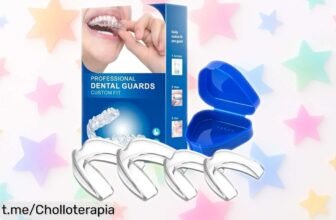Férula de descarga para bruxismo, pack de 4 unidades a precio loco: moldea tu descanso y cuida tus dientes. ¡No te pierdas este chollo para despertar renovado!