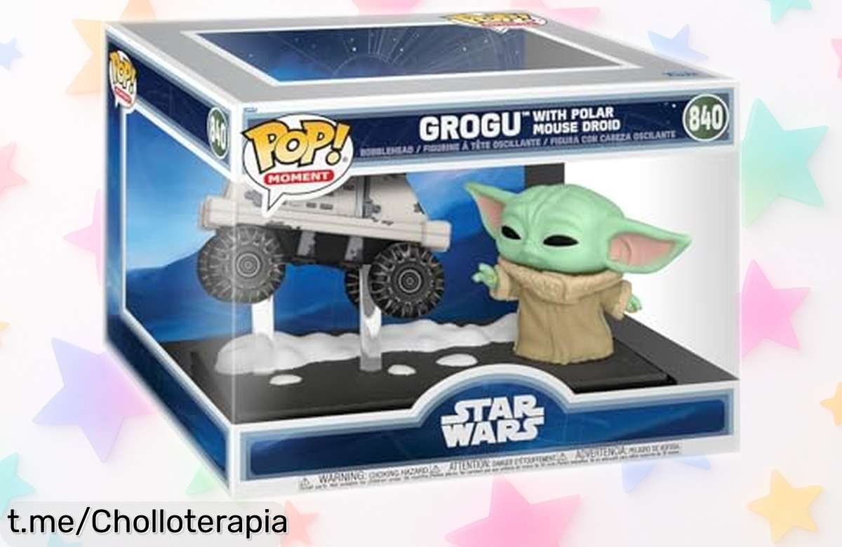 Figura Funko Pop! Moments de Mandalorian: decora tu rincón friki con Grogu y su ratón ¡y llévate este chollo a un precio que dejará boquiabiertos!