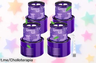 Filtros para Dyson V10 en pack de 4 con cepillo: aire limpio y sin polvo a precio brutal, ¡asegura tu salud ya y disfruta de un hogar fresco como nunca!