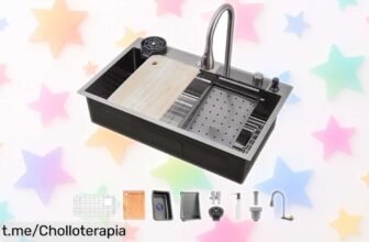 Fregadero FGNIXLN 2 en 1 con grifo y accesorios, ¡un ofertón que hará brillar tu cocina y te dejará sin excusas para no disfrutar cada comida!