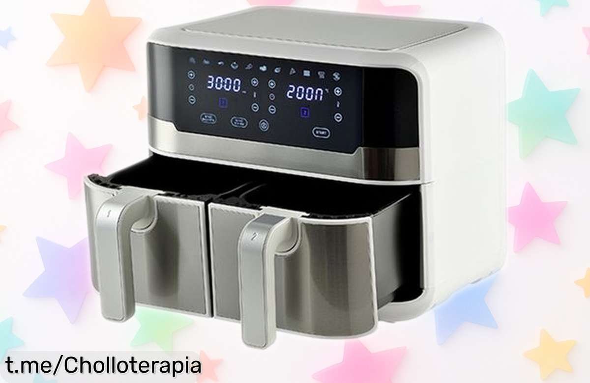 Freidora de aire Masterpro Rocket Duo 900: ¡9 litros de delicias crujientes sin aceite por un precio alucinado que no puedes dejar escapar!