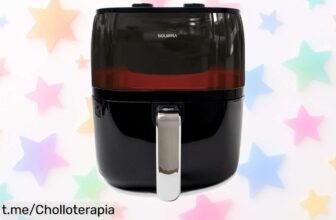 Freidora de aire mecánica de 6L y 1400W para disfrutar comidas ligeras a un precio irreal que no volverás a ver, ¡no puedes dejar pasar esta oportunidad deliciosa!