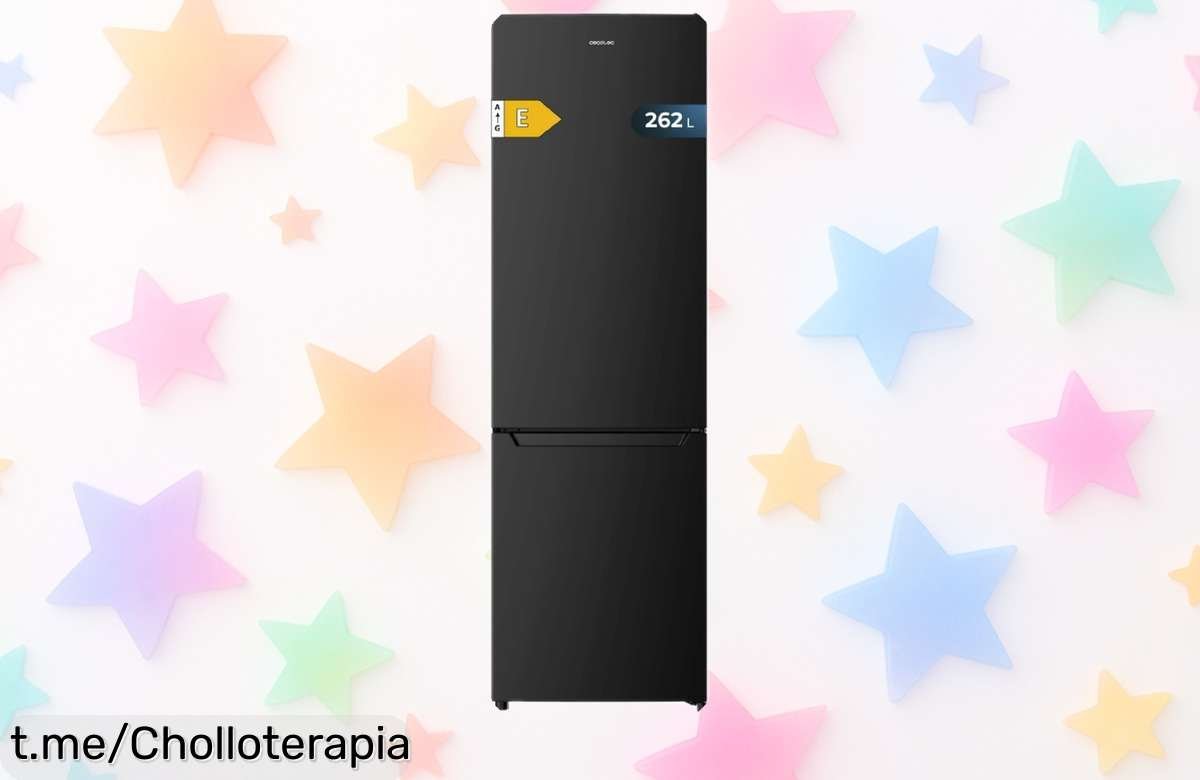 Frigorífico combi Cecotec Bolero CoolMarket 262 Black E a precio de locos, renueva tu cocina ¡y disfruta del espacio amplio que siempre soñaste!