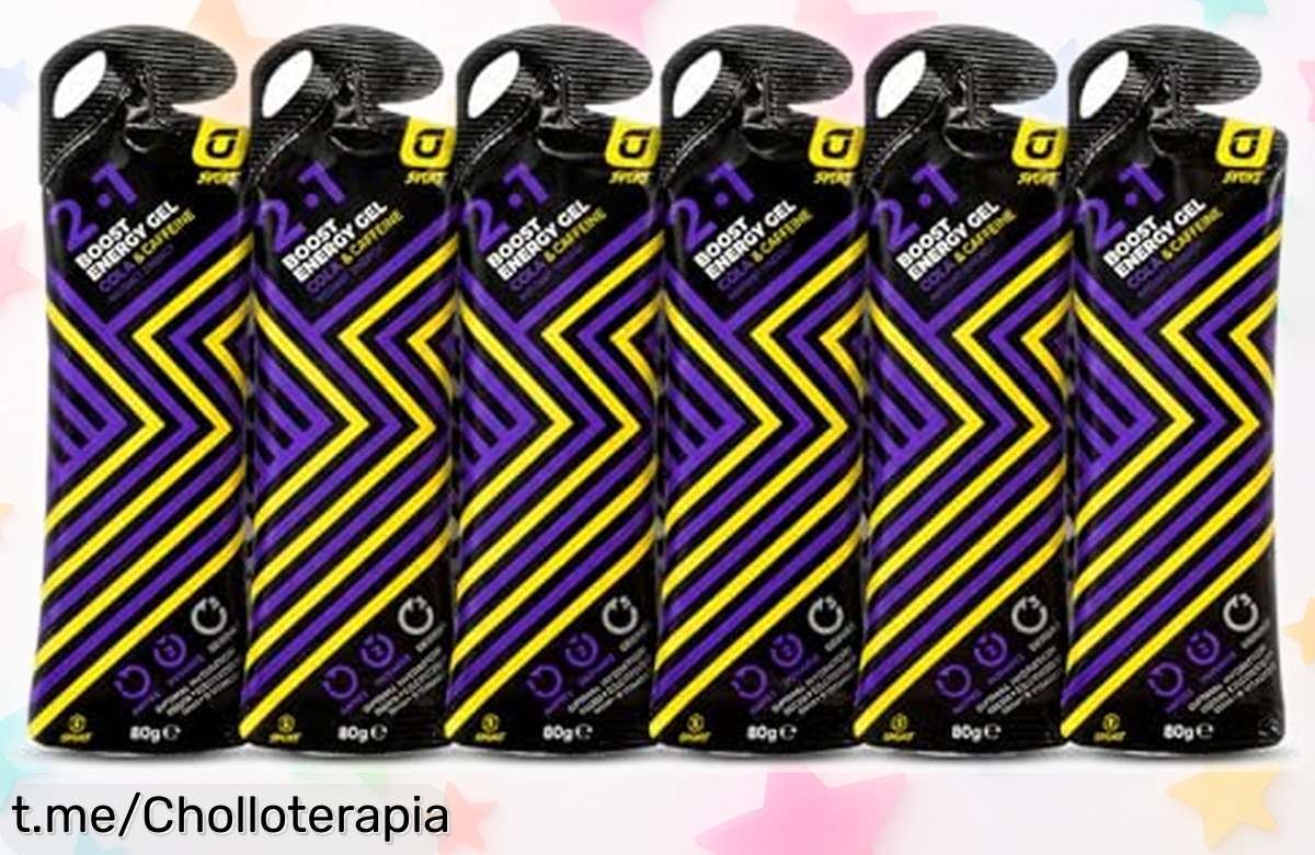 Gélido pack de 6 geles energéticos con cafeína y electrolitos a precio loco, disfruta de energía máxima para correr o pedalear sin parar. ¡No te lo pierdas!