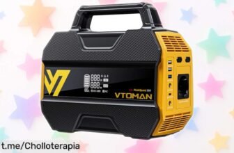 Generador solar portátil VTOMAN FlashSpeed 300 con carga rápida y capacidad para 6 dispositivos, ¡chollazo que no querrás dejar escapar!