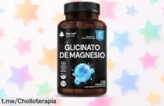 Glicinato de magnesio New Leaf para relax y energía: ¡super chollo con 120 cápsulas que cuidarán de tus músculos y huesos! No pierdas esta oportunidad única de sentirte genial.