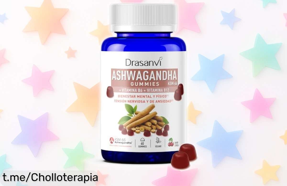 Gominolas de Ashwagandha KSM66 Drasanvi: recarga tu energía y controla el estrés con este pack de 60 unidades a un precio tirado, ¡no te quedes sin ellas y siente la ventaja!