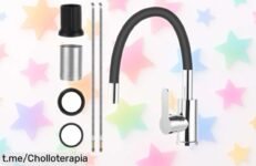 Grifo de cocina Gyxova flexible con giro 360°: Moderniza tu espacio a un precio imbatible que no vas a dejar pasar, ¡tu cocina merece este toque especial ya!