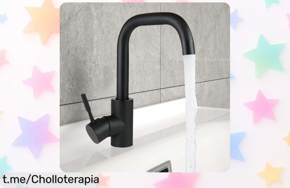 Grifo de lavabo Mursche que gira 360° y mezcla agua fría y caliente, precio loco por tiempo limitado; ¡un ofertón que hará brillar tu baño!