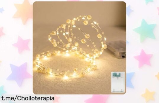 Guirnalda de luces con perlas y 20 LED a pilas: el precio irreal que transformará cualquier rincón en algo mágico, ¡no te lo pierdas!