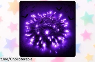 Guirnalda de luces moradas AebeChun para Halloween: crea un ambiente espeluznante con 30 LEDs por un precio rebajado, ¡impresiona a todos en tus fiestas y aprovecha este chollo!
