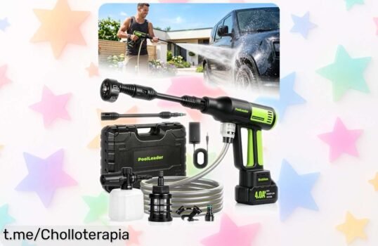 Hidrolimpiadora a batería sin escobillas con boquilla 6 en 1, ¡un ofertón que hace la limpieza rápida y fácil! No dejes pasar esta oportunidad única para convertirte en el rey o reina del brillo.