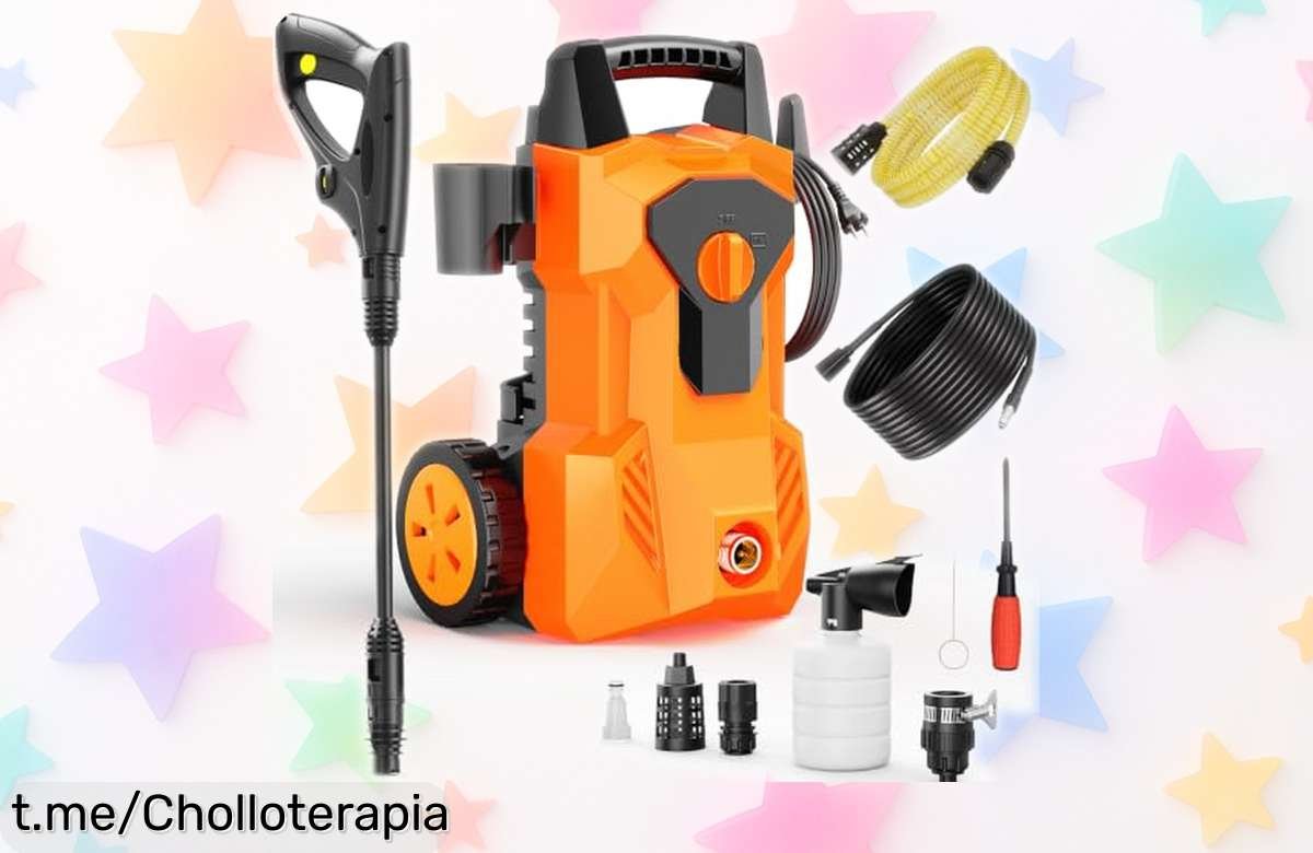 Hidrolimpiadora potente de 1600W que dejará tu coche y terraza como nuevos, ¡ofertón por tiempo limitado a un precio regalado! No te quedes sin ella y sorpréndete del resultado.